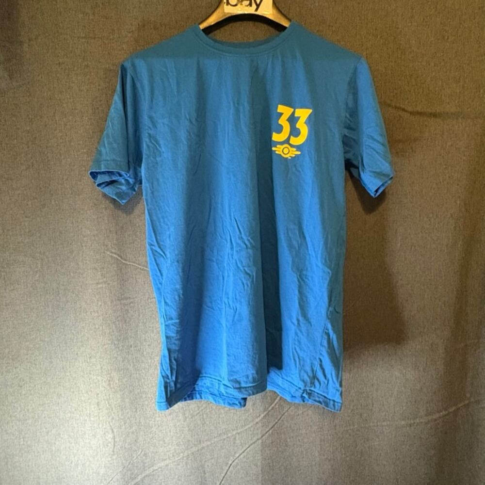 Fallout Vault 33 Shirt Adult XL Blue 2024 Amazon Gaming Tee Bethesda Games